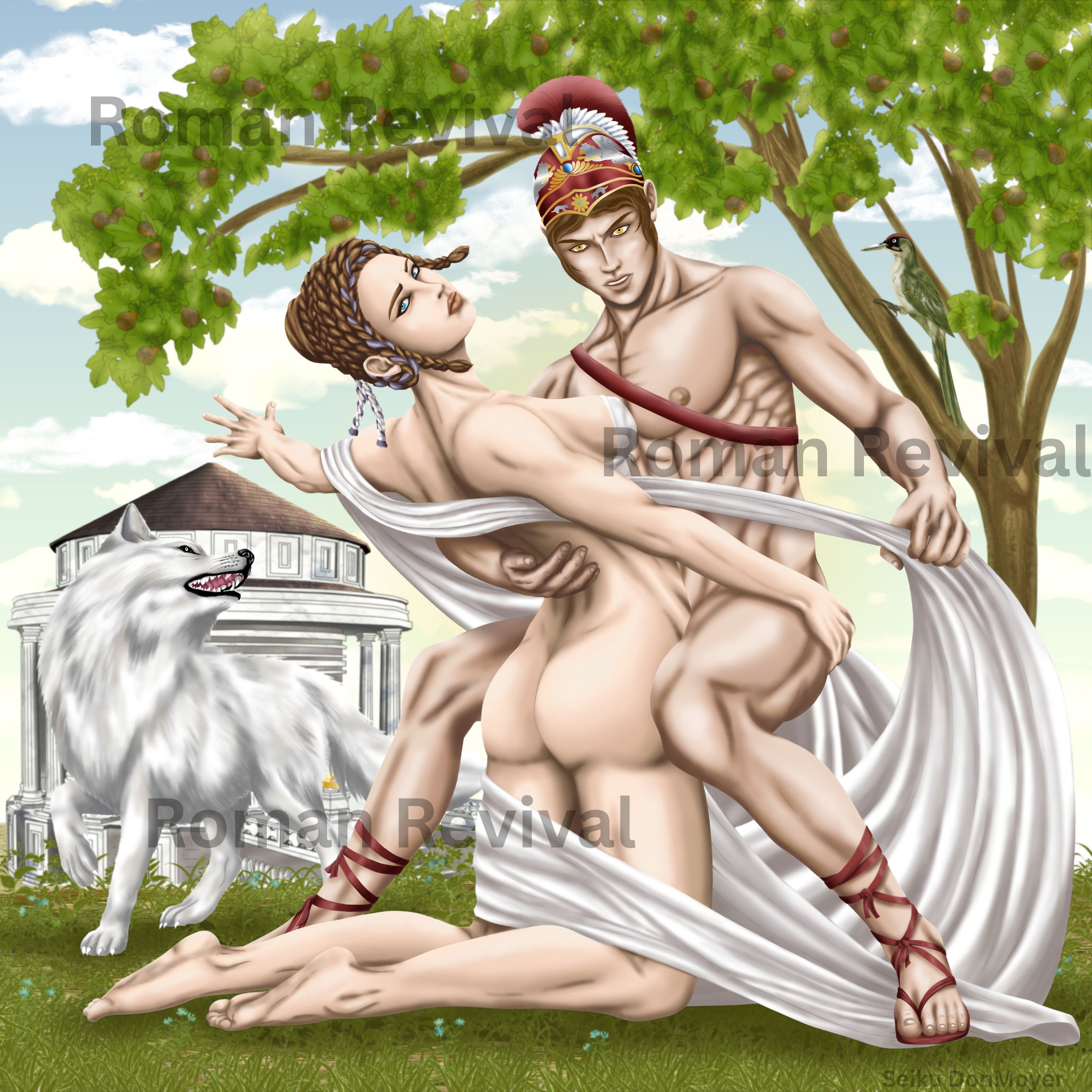 Oil Painting - Mars and Silvia