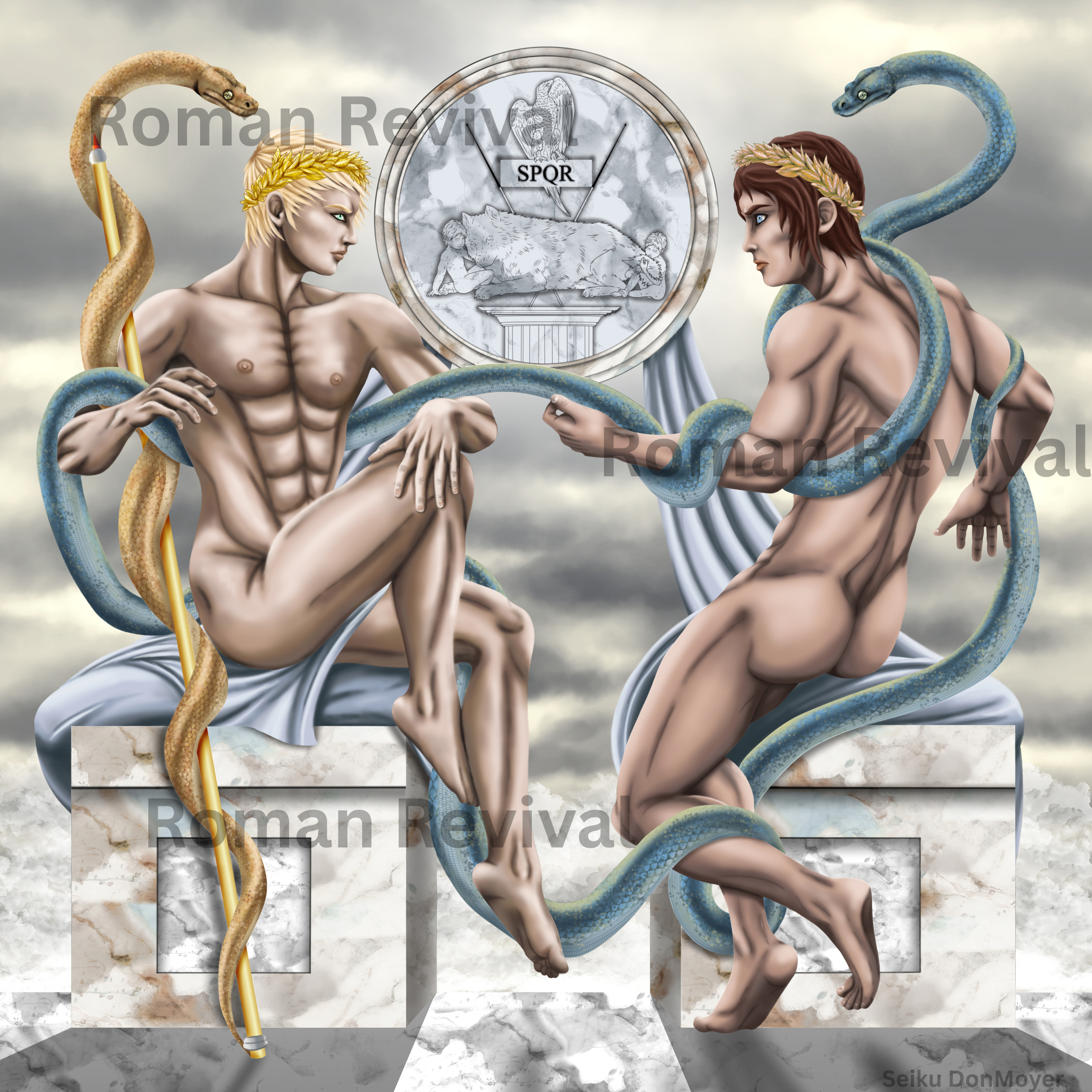 Oil Painting - Apotheosis of Romulus